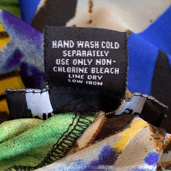 Tropical Tiki Leaf Print Maxi Skirt Size Large - Picture 4 of 4